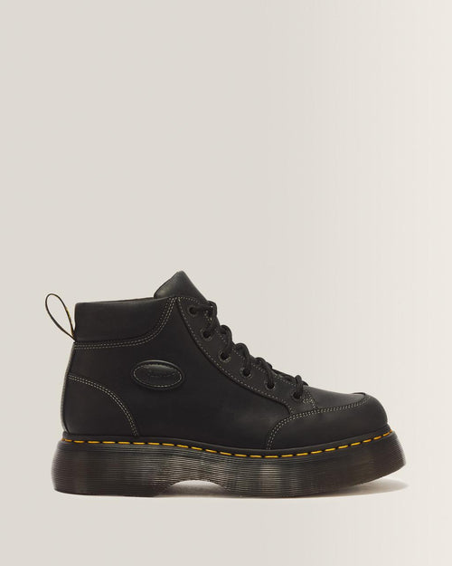 Buzz 6 Eye Wyoming Leather Lace Up Boots - Black — Wyoming