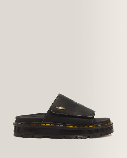 Zebzag Wyoming Leather Slides - Black — Wyoming