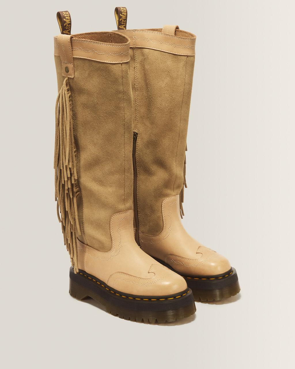 Desert Rodeo Quad Hi Leather & Suede Boots - SAVANNAH TAN - image 5