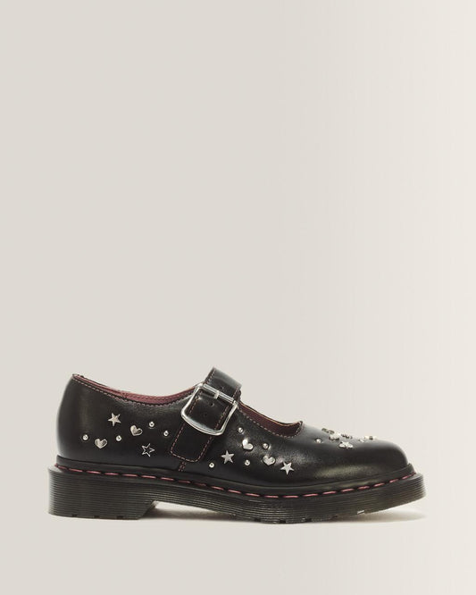 Mariel II Hearts & Stars Milled Gloss Leather Mary Jane Shoes - Milled Gloss