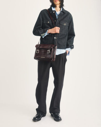 11 Inch Vegan Messenger Bag - Cherry Red — Oxford Rub Off - image 2