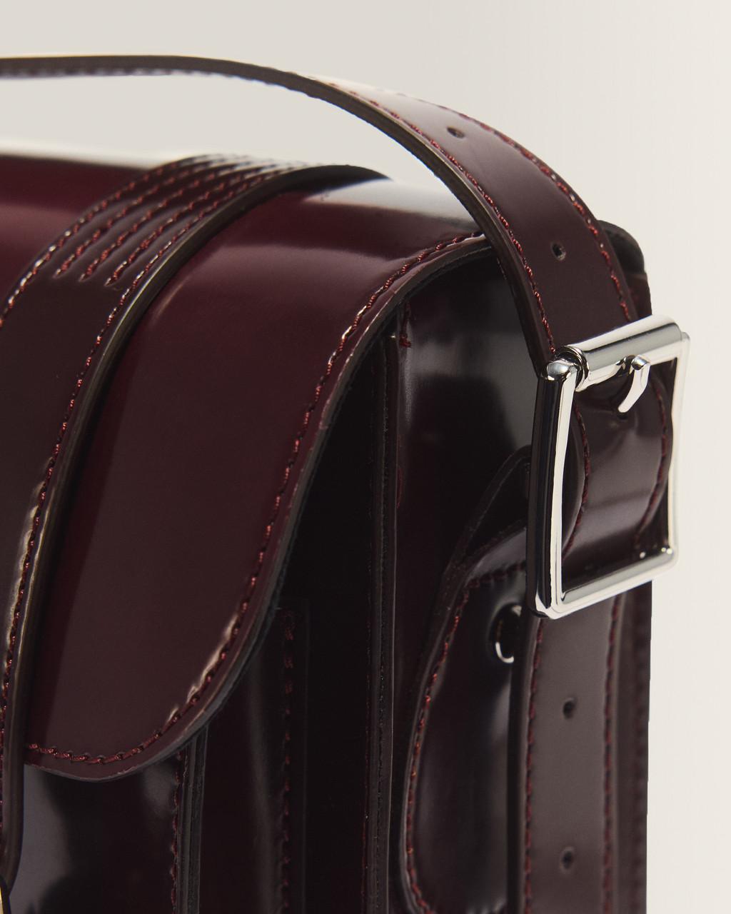 11 Inch Vegan Messenger Bag - Cherry Red — Oxford Rub Off - image 3