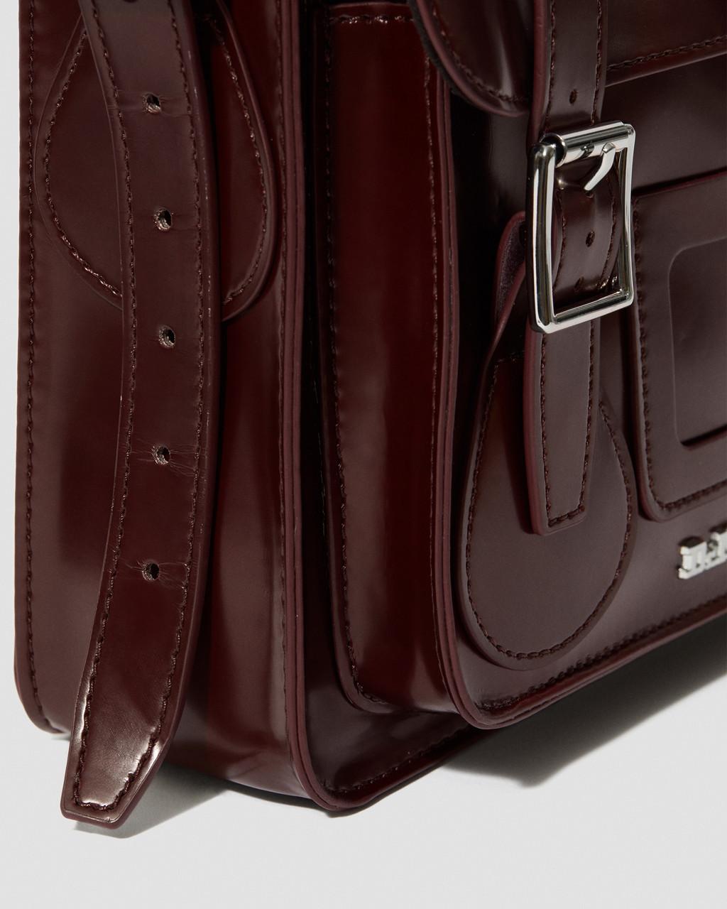 11 Inch Vegan Messenger Bag - Cherry Red — Oxford Rub Off - image 9
