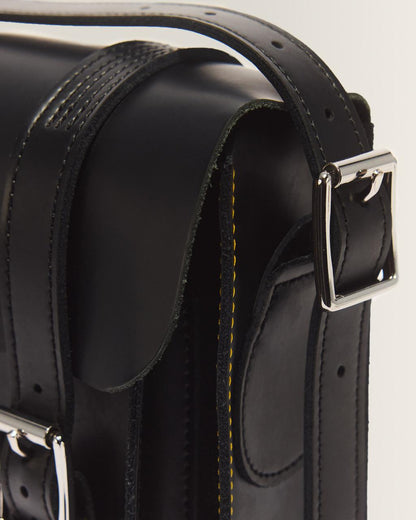 11 inch Leather Messenger Bag - Black — Kiev & Smooth - image 3