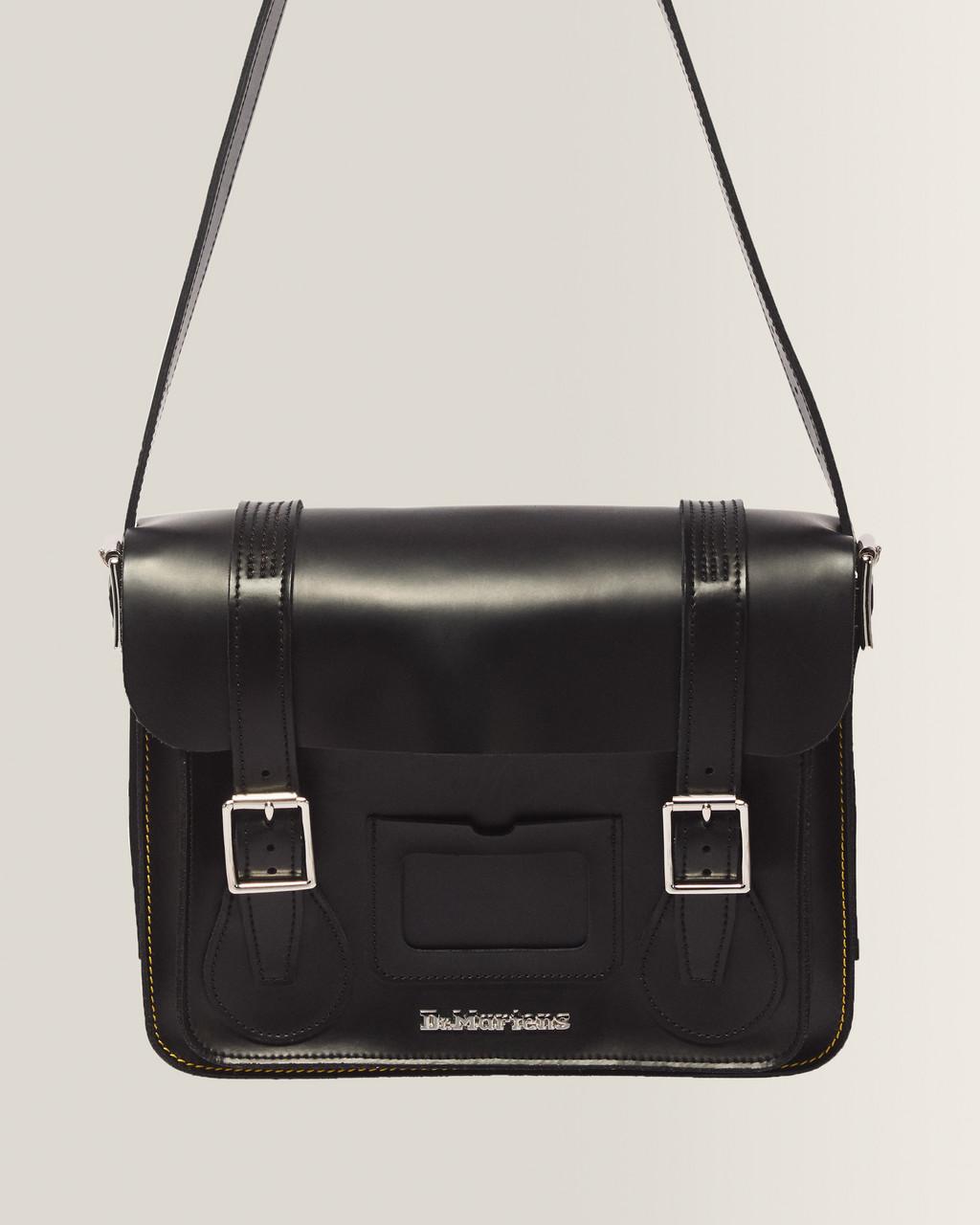 11 inch Leather Messenger Bag - Black — Kiev & Smooth - image 4
