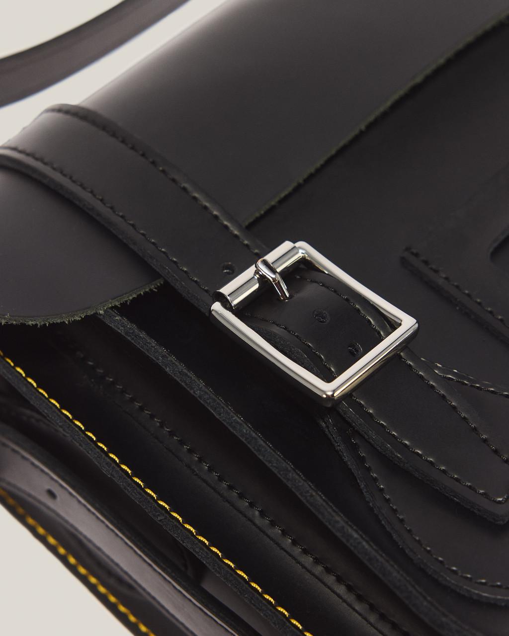 11 inch Leather Messenger Bag - Black — Kiev & Smooth - image 5