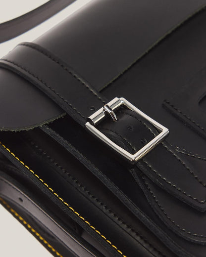 11 inch Leather Messenger Bag - Black — Kiev & Smooth - image 5