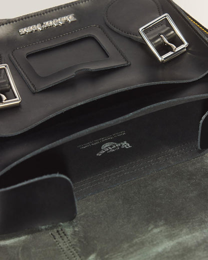 11 inch Leather Messenger Bag - Black — Kiev & Smooth - image 6