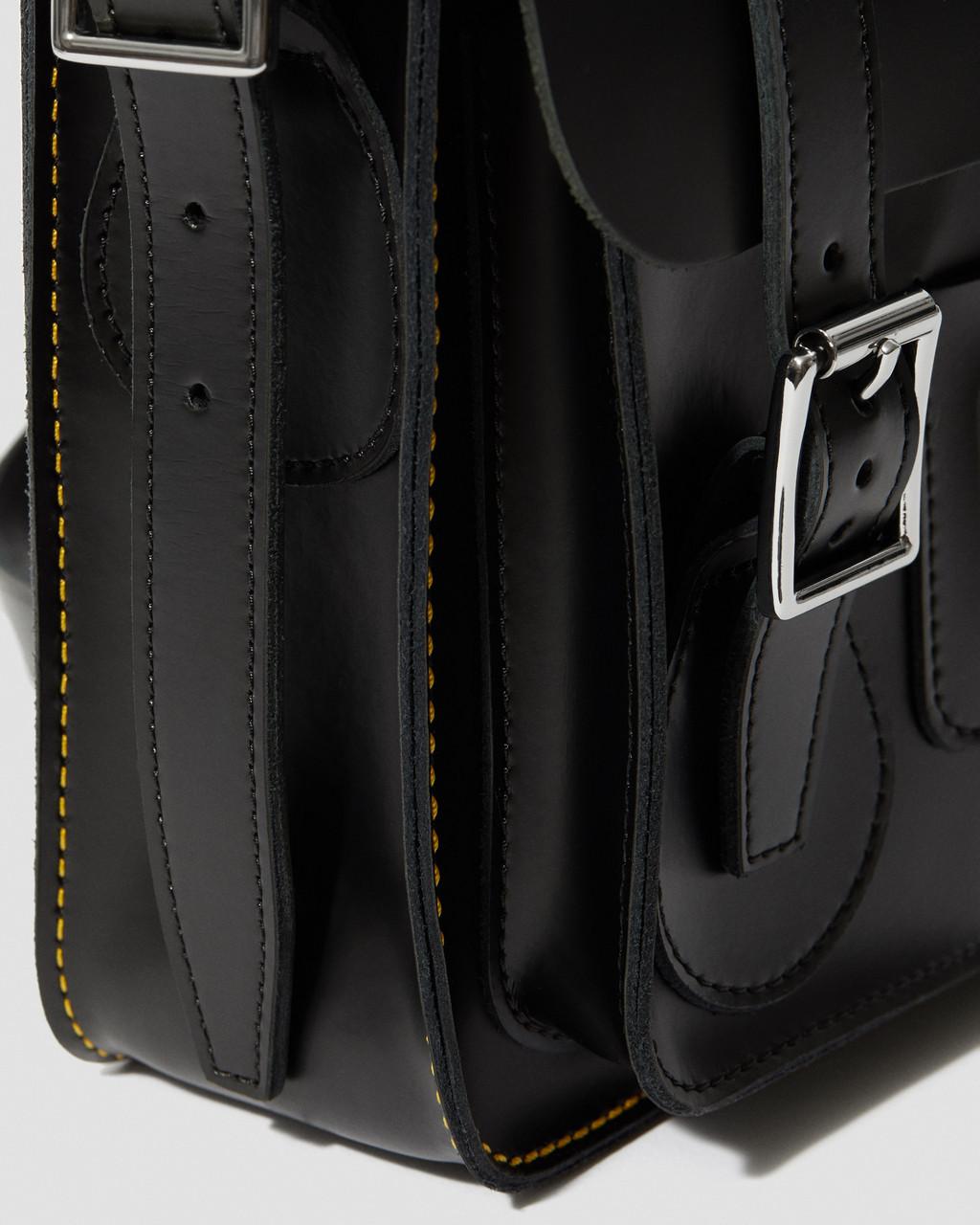 11 inch Leather Messenger Bag - Black — Kiev & Smooth - image 9