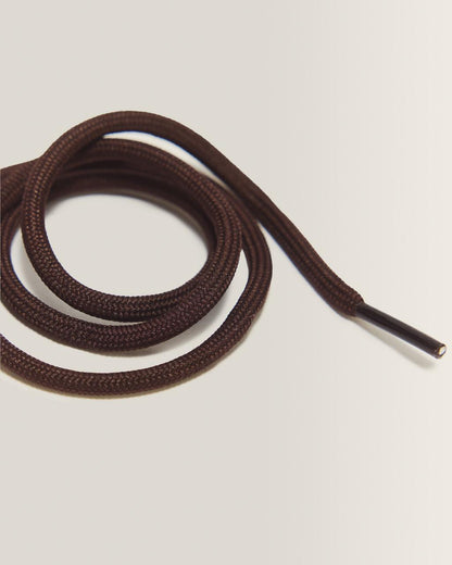 26 Inch Round Shoe Laces (3-Eye) - Brown — Cotton - image 3