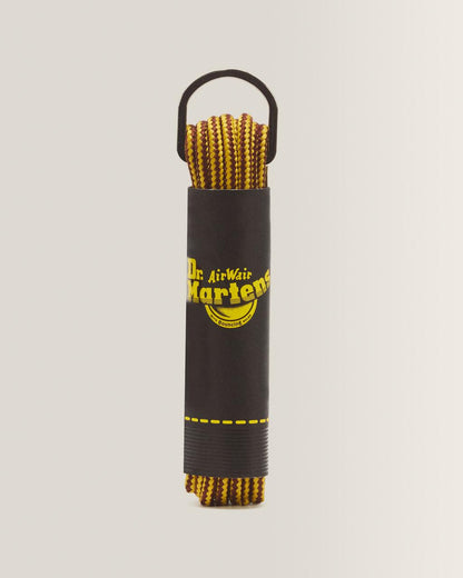 55 Inch Round Shoe Laces (8-10 Eye) - Brown+Yellow — Polyester