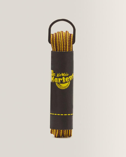 55 Inch Round Shoe Laces (8-10 Eye) - Brown+Yellow — Polyester