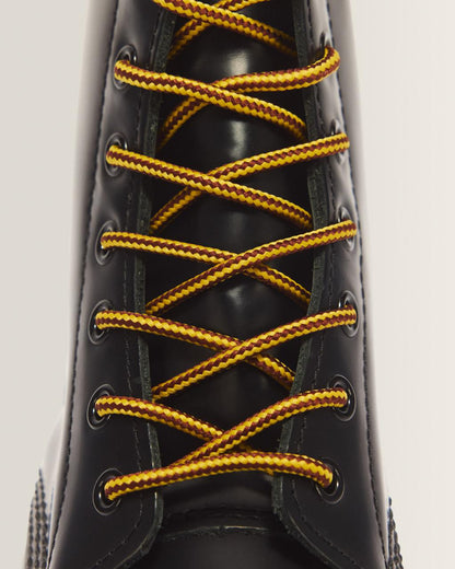 55 Inch Round Shoe Laces (8-10 Eye) - Brown+Yellow — Polyester - image 2