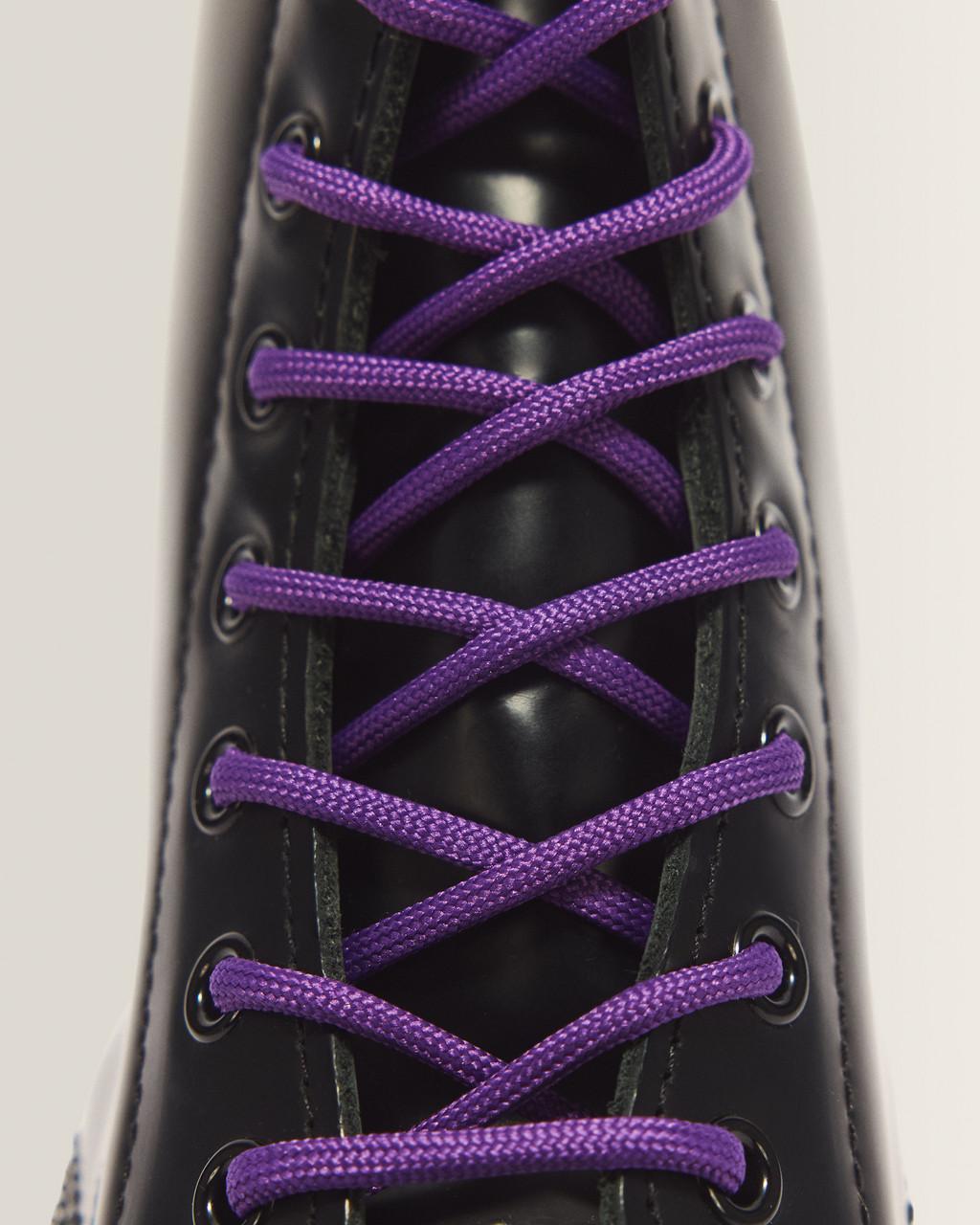 55 Inch Round Shoe Laces (8-10 Eye) - Purple — Polyester - image 2