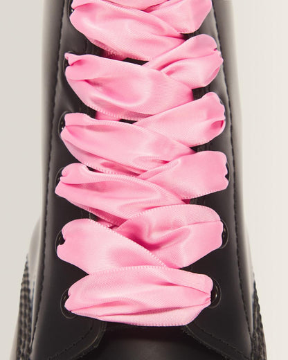 55 inch Ribbon Shoe Laces (8-10 Eye) - Pink — Ribbon - image 2