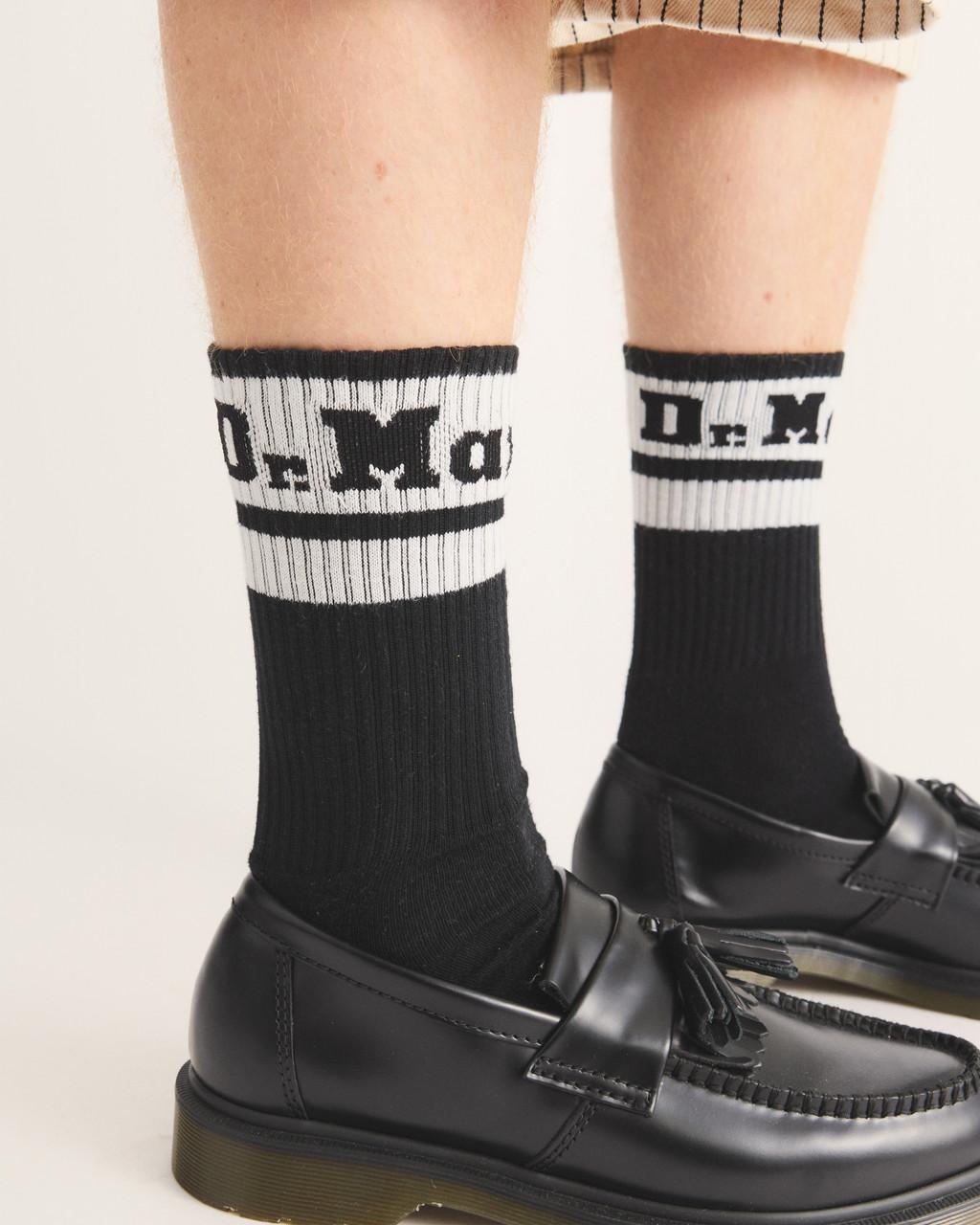 Athletic Logo Organic Cotton Blend Socks - Black+White — Cotton Blend - image 2