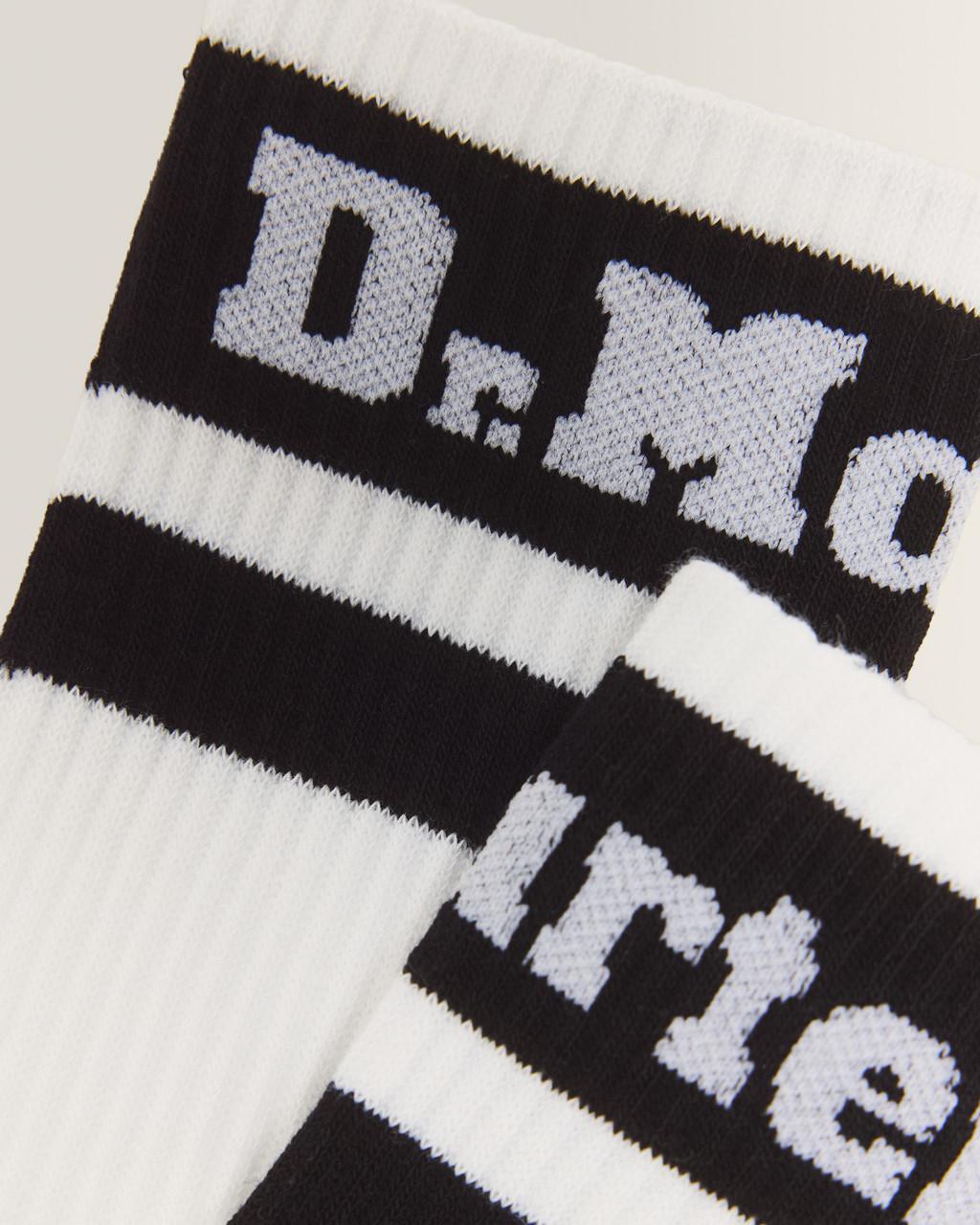 Athletic Logo Organic Cotton Blend Socks - White+Black — Cotton Blend - image 4
