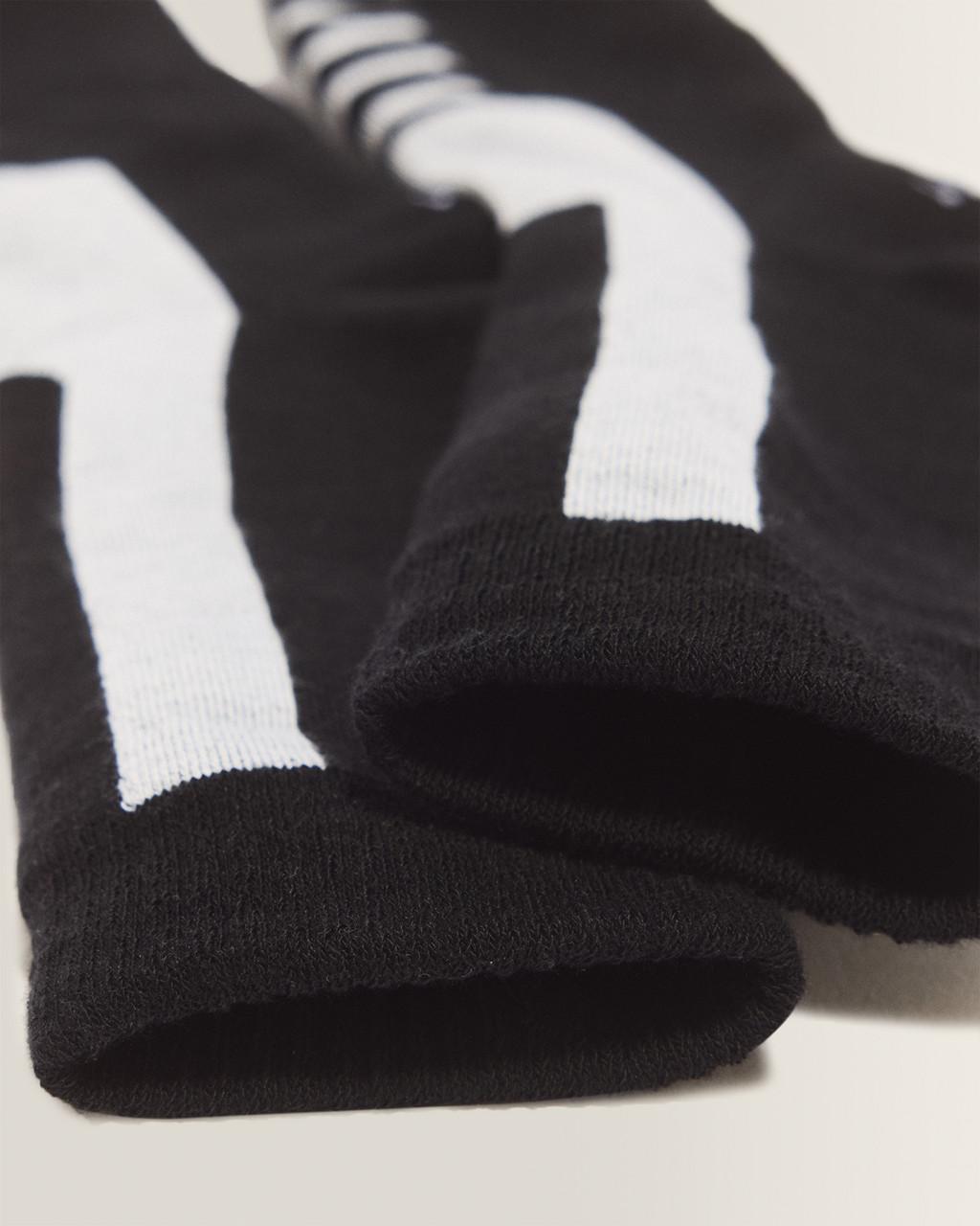 Double Doc Cotton Blend Socks - Black+White — Cotton Blend - image 4