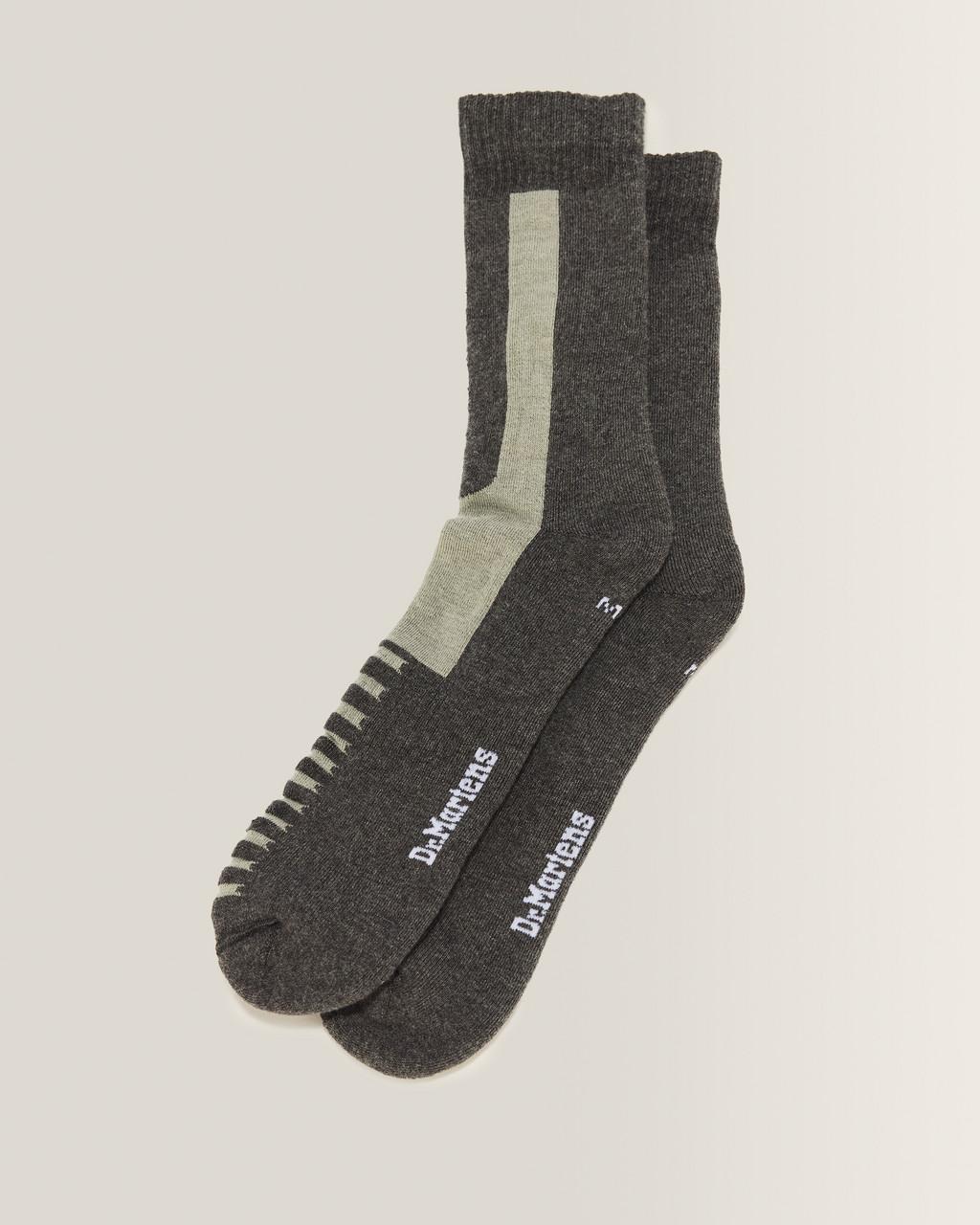 Double Doc Cotton Blend Socks - Charcoal — Cotton Blend