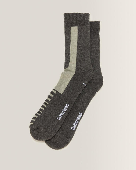 Double Doc Cotton Blend Socks - Charcoal — Cotton Blend