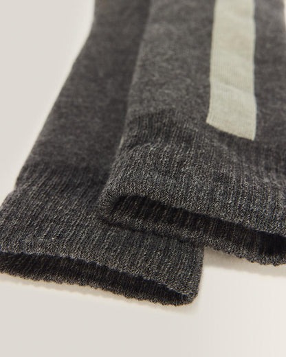 Double Doc Cotton Blend Socks - Charcoal — Cotton Blend - image 3