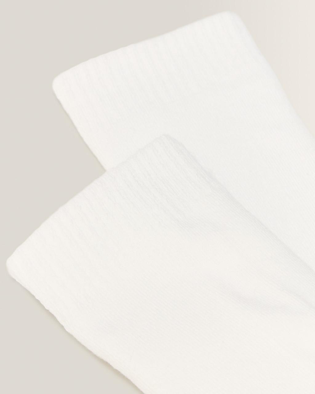 Double Doc Cotton Blend Socks - White — Cotton Blend - image 3