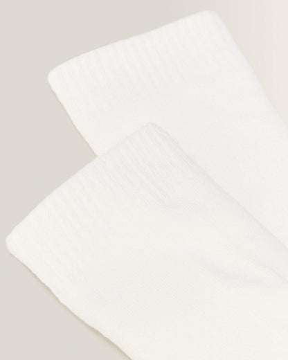 Double Doc Cotton Blend Socks - White — Cotton Blend - image 3