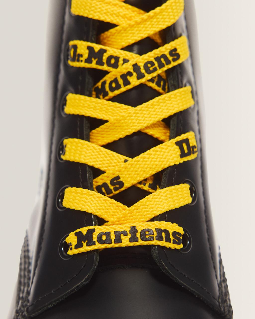 55 Inch Flat Shoe Laces (8-10 Eye) - Yellow+Black — Tetoron - image 2