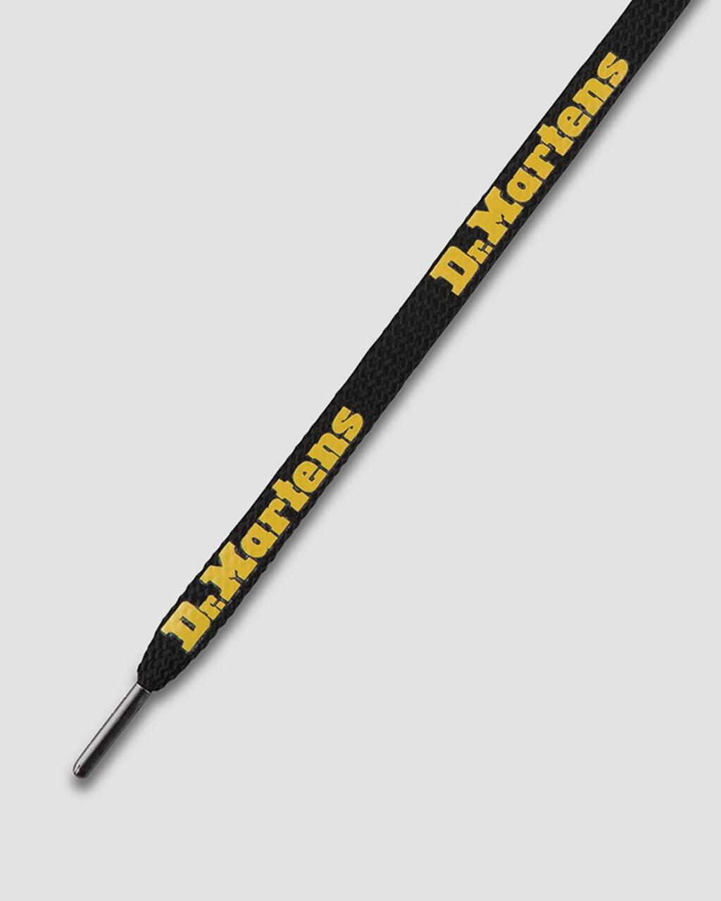 55 Inch Flat Shoe Laces (8-10 Eye) - Black+Yellow — Tetoron - image 4