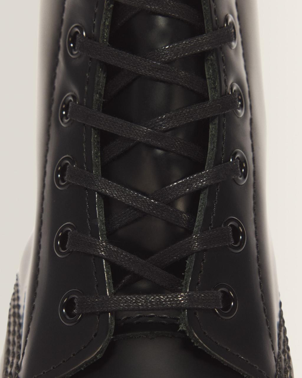 55 Inch Waxed Flat Shoe Laces (8-10 Eye) - Black — Tetoron - image 2