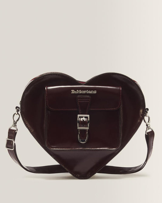 Vegan Heart Shaped Backpack - Cherry Red Arcadia — Oxford Rub Off