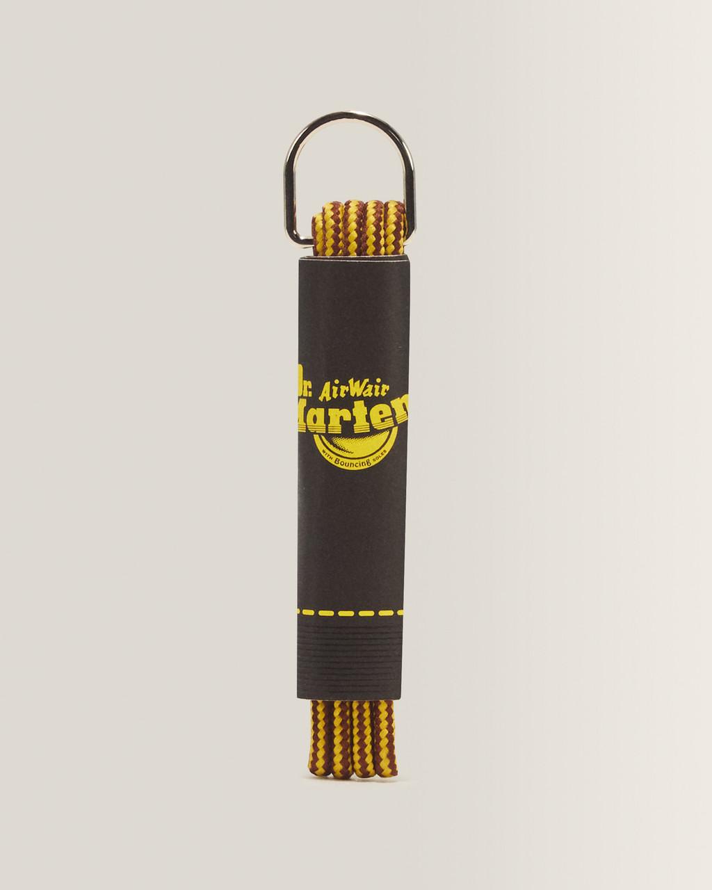 26 Inch Round Shoe Laces (3-Eye) - Brown+Yellow — Cotton