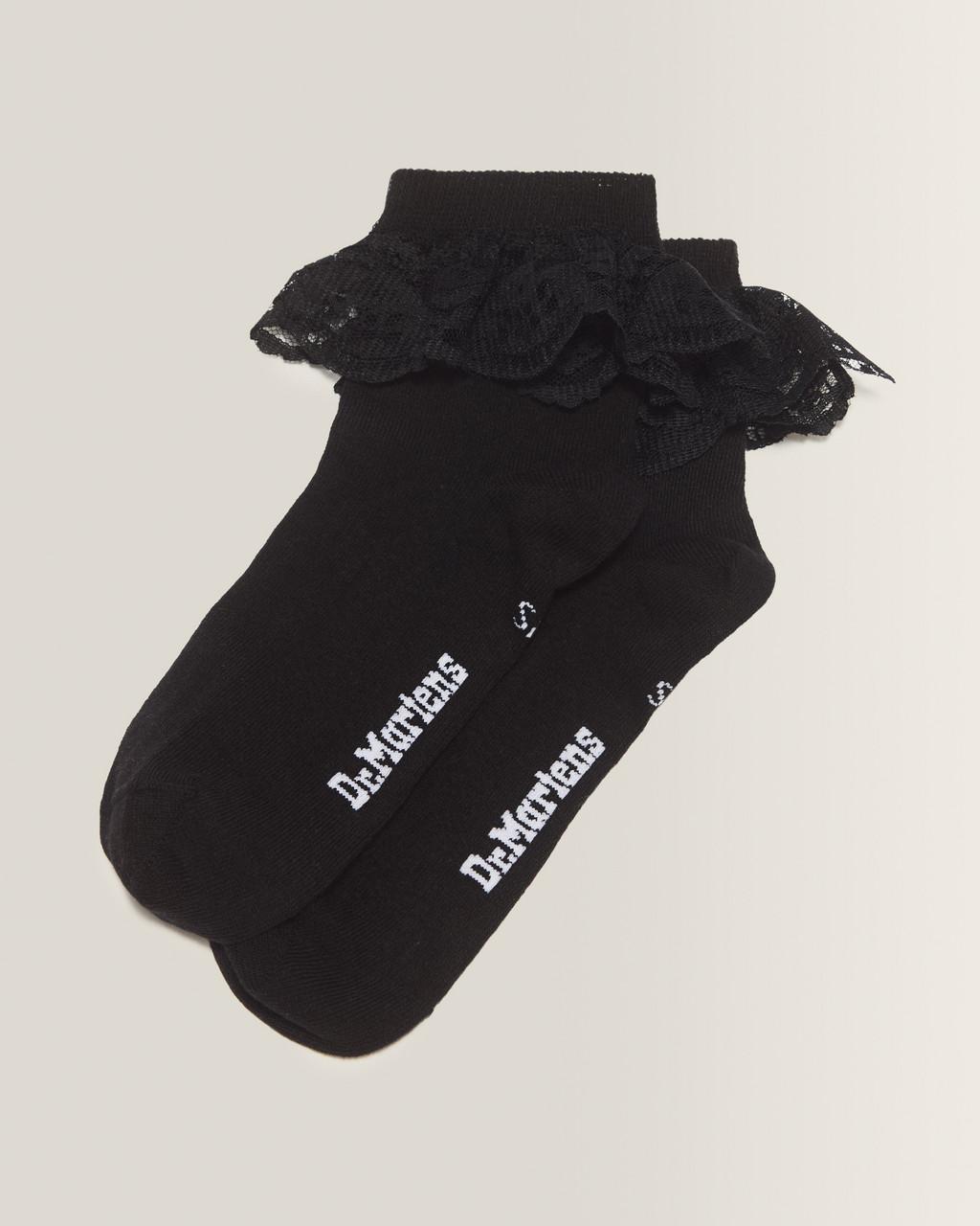 Frill Organic Cotton Socks - Black — Organic Cotton Blend