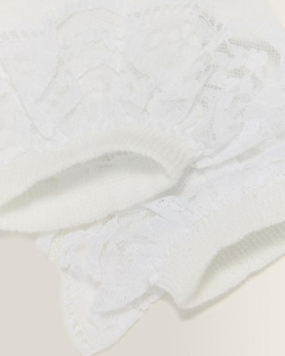 Frill Organic Cotton Socks - White — Organic Cotton Blend - image 3