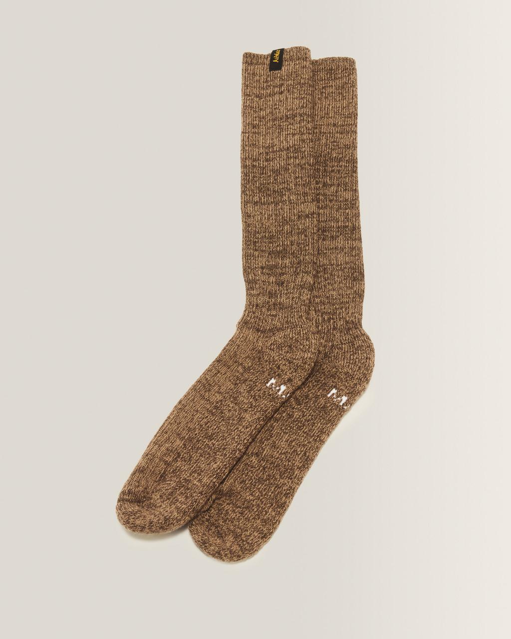 WARMWAIR ORGANIC COTTON BLEND SOCKS - DARK BROWN — Organic Cotton Blend