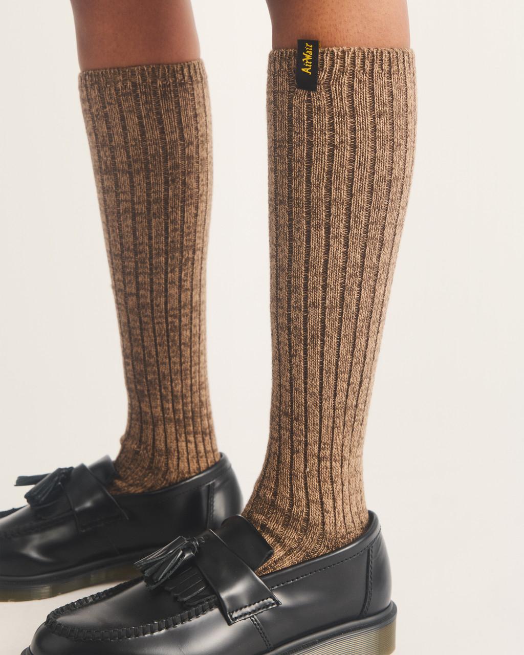 WARMWAIR ORGANIC COTTON BLEND SOCKS - DARK BROWN — Organic Cotton Blend - image 2