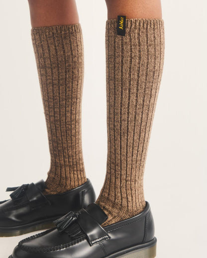WARMWAIR ORGANIC COTTON BLEND SOCKS - DARK BROWN — Organic Cotton Blend - image 2