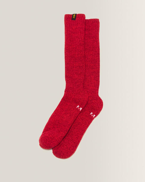 WARMWAIR ORGANIC COTTON BLEND SOCKS - VIBRANT RED — Organic Cotton Blend