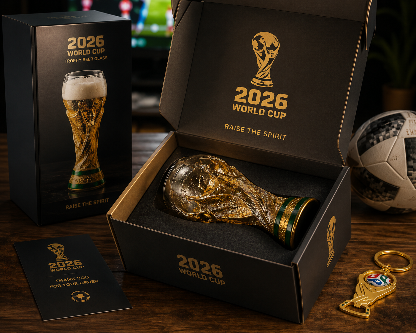 Premium 2026 World Cup Trophy Beer Glass