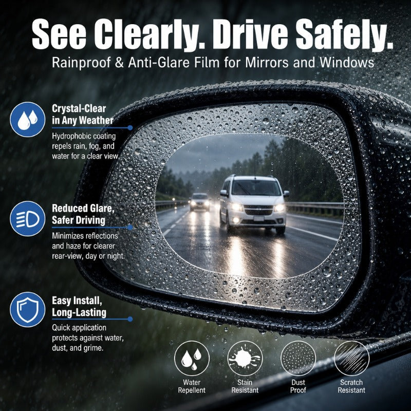 Rain Repellent Mirror Film