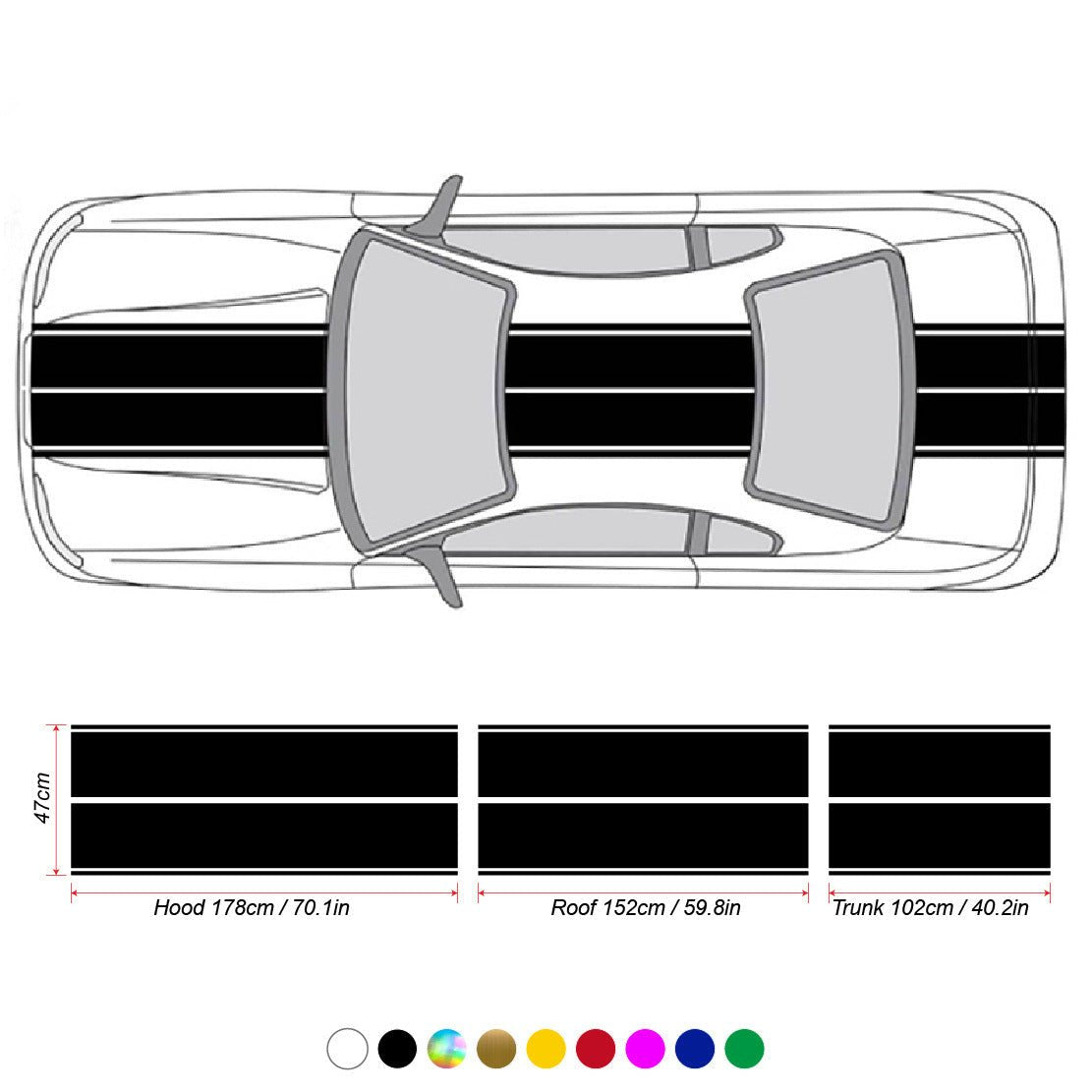 General Car Roof Decorative Hood Modification Decal